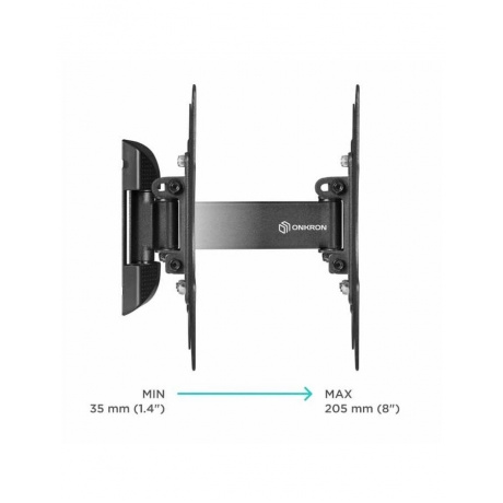 Кронштейн для телевизора Onkron NP24 (макс.35кг) Black - фото 8
