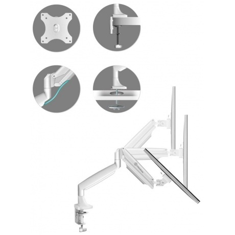Кронштейн для мониторов Onkron G100 белый - фото 7