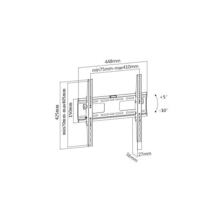 Кронштейн для телевизора Ultramounts UM 841T черный - фото 2