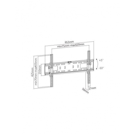 Кронштейн для телевизора Ultramounts UM 842T черный - фото 2