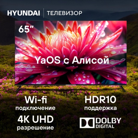 Телевизор Hyundai 65' H-LED65BU7003 черный - фото 23