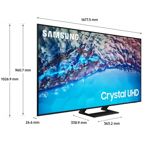 Телевизор Samsung 75&quot; UE75BU8500UXCE Series 8 черный - фото 10