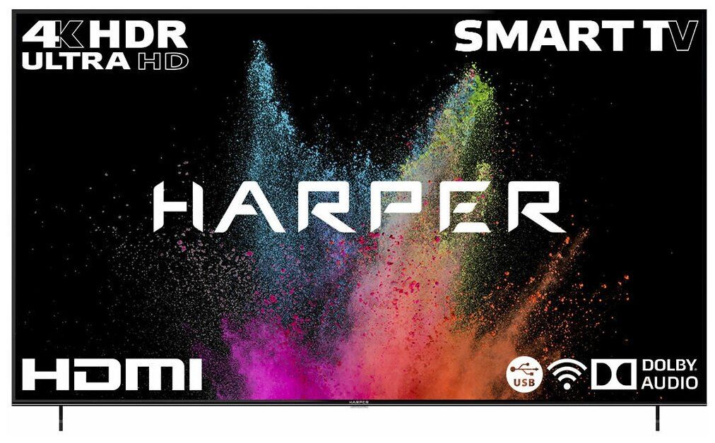 

Телевизор Harper 85" 85U750TS черный