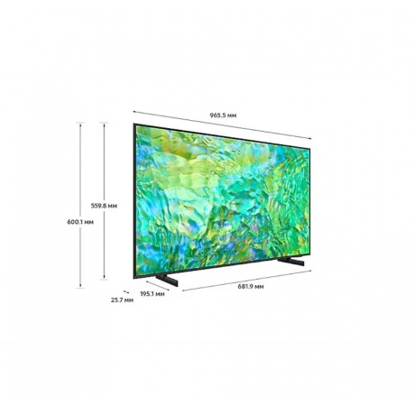 Телевизор Samsung UE43CU8000UXRU Series 8 черный - фото 21