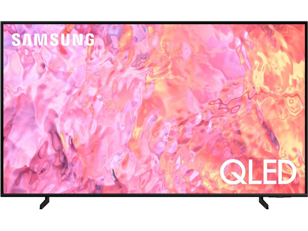 Телевизор Samsung QE55Q60CAUXRU Q черный 55 телевизор samsung the serif qe55ls01bau hdr qled белый