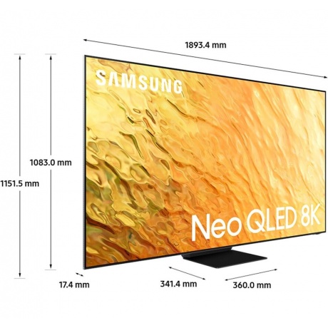 Телевизор Samsung QE85QN800BUXCE Q черный - фото 10
