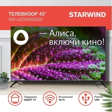 Телевизор  Starwind SW-LED43SG300 черный - фото 2