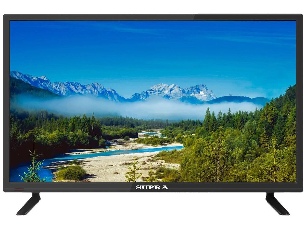Телевизор Supra STV-LC24LT0045W (HD 1366x768) черный телевизор supra stv lc32lt0045w черный hd 60hz dvb t dvb t2 dvb c