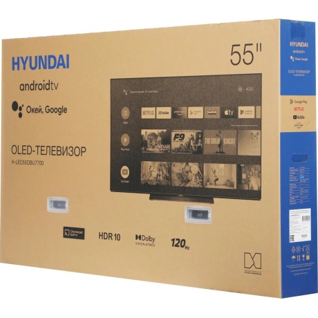 Телевизор Hyundai 55&quot; H-LED55OBU7700 Android TV Frameless черный - фото 23