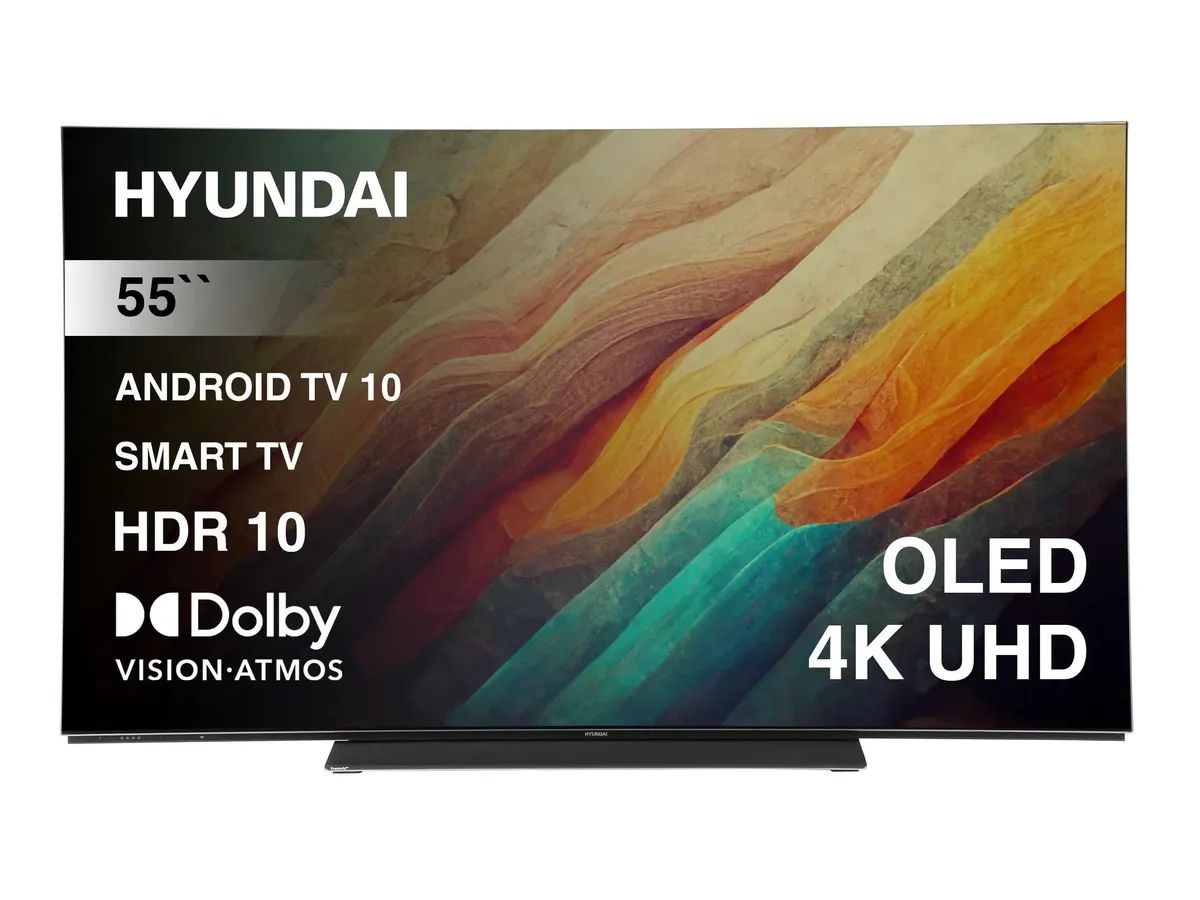 Телевизор Hyundai 55 H-LED55OBU7700 Android TV Frameless черный телевизор hyundai 55 h led55bu7003 черный отличное состояние