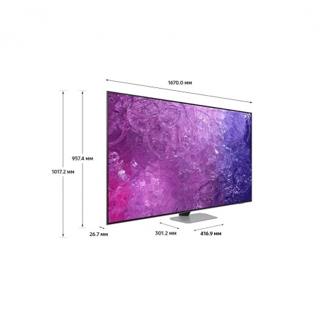 Телевизор Samsung QE75QN90CAUXRU Series 9 серебристый - фото 6