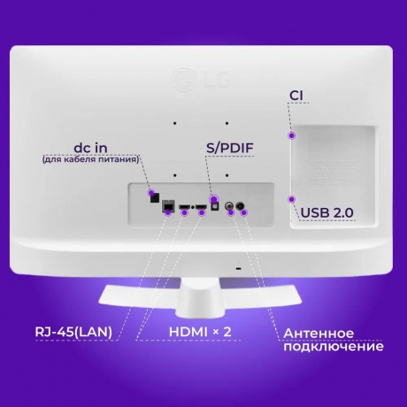 Телевизор LG 24TQ510S-WZ белый - фото 12
