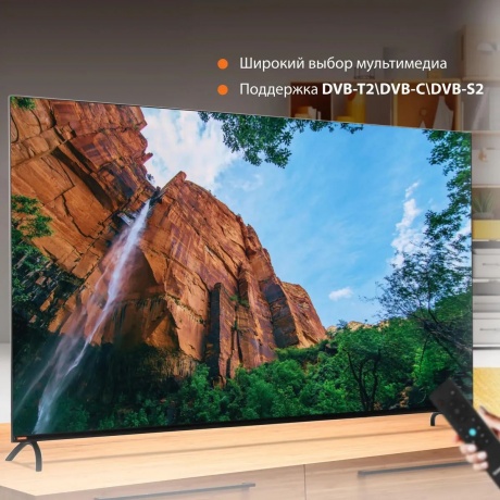 Телевизор SunWind SUN-LED65XU401 Яндекс.ТВ Frameless черный - фото 5