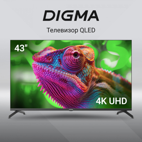 Телевизор QLED Digma 43" DM-LED43UQB31 Google TV Frameless Metal черный/черный 4K Ultra HD 60Hz MEMC DVB-T DVB-T2 DVB-C DVB-S DVB-S2 USB WiFi Smart TV - фото 8