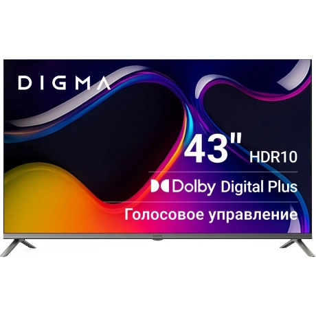 Телевизор Digma 43" DM-LED43UBB41 Android TV Frameless Metal тем...