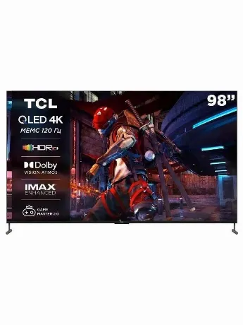 Телевизор QLED TCL 98" 98C745 черный 4K Ultra HD 120Hz DVB-T DVB...