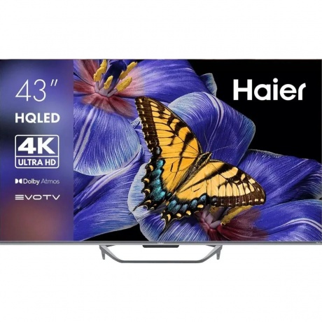 

Телевизор Haier Smart TV S4 43" 4K Ultra HD QLED Smart Frameless серебристый