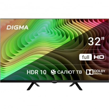Телевизор Digma DM-LED32SBB36 32" FULL HD LED Smart Салют ТВ Fra...