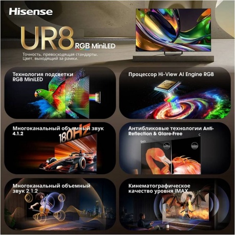 Телевизор Hisense 55UR8S 55" Ultra HD 4K Mini-LED - фото 15