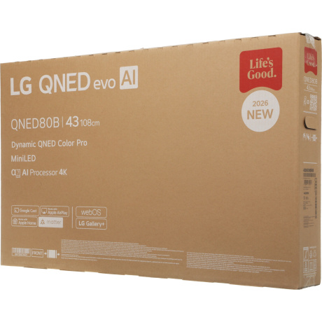 Телевизор LG 43QNED80B6B.ARUG 43" LED 4K Ultra HD черный титан - фото 11