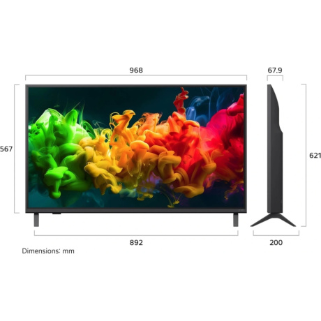 Телевизор LG 43QNED80B6B.ARUG 43" LED 4K Ultra HD черный титан - фото 3