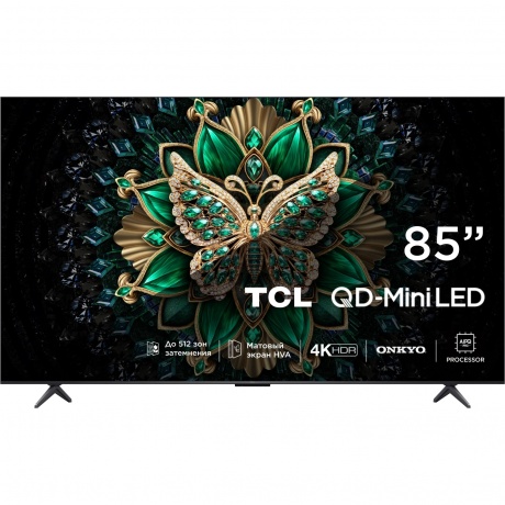 85" (215 см) Телевизор TCL 85C6K черный — фото 1