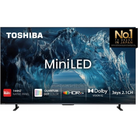 Телевизор Toshiba 75" 75Z680SE черный Mini-LED+QLED UHD 144Hz Smart TV VIDAA 2.5GB/8GB