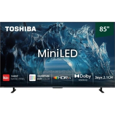 Телевизор Toshiba 85" 85Z680SE черный Mini-LED+QLED UHD 144Hz Sm...