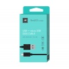 Дата-кабель BoraSCO USB - micro USB, 2А, 1м, черный