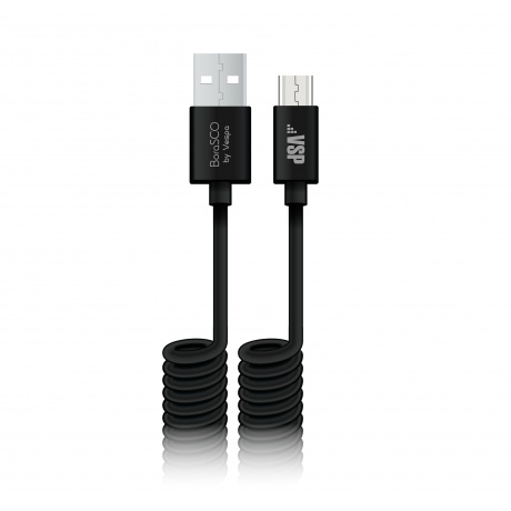 Дата-кабель витой BoraSCO USB - micro USB, 2А, 2м, черный - фото 2