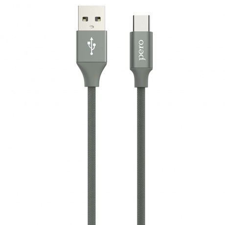 

Дата-кабель PERO DC-02 Type-C, 2.4А, 1м, серый