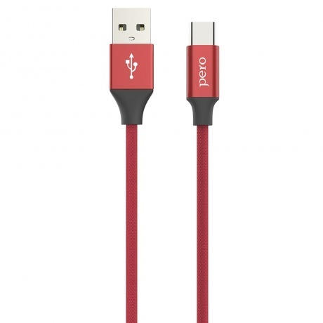 

Дата-кабель PERO DC-02 Type-C, 2.4А, 1м, красный