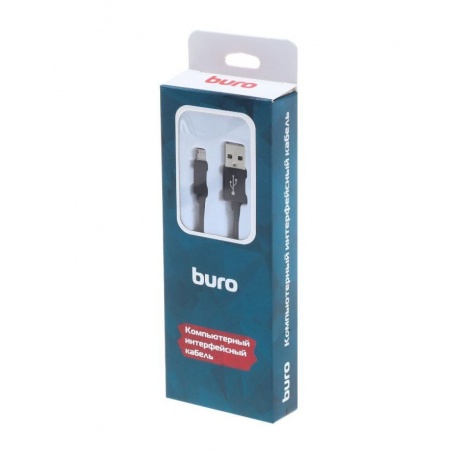 Кабель Buro BHP RET LGHT-B micro USB B (m) USB A(m) 1м черный - фото 3