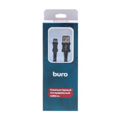 Кабель Buro BHP RET LGHT-B micro USB B (m) USB A(m) 1м черный - фото 4