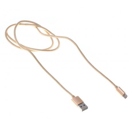 Кабель Buro Braided BHP RET MICUSB-BR USB A(m) micro USB B (m) 1м золотистый - фото 1