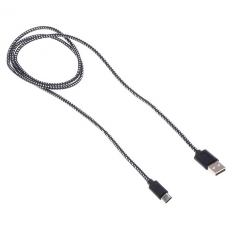 Кабель Buro Braided BHP RET TYPEC1 USB A(m) USB Type-C (m) 1м - фото 1