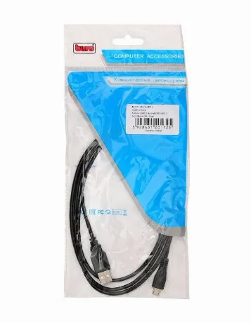 Кабель Buro MICROUSB2.0 micro USB B (m) USB A(m) 1.5м черный