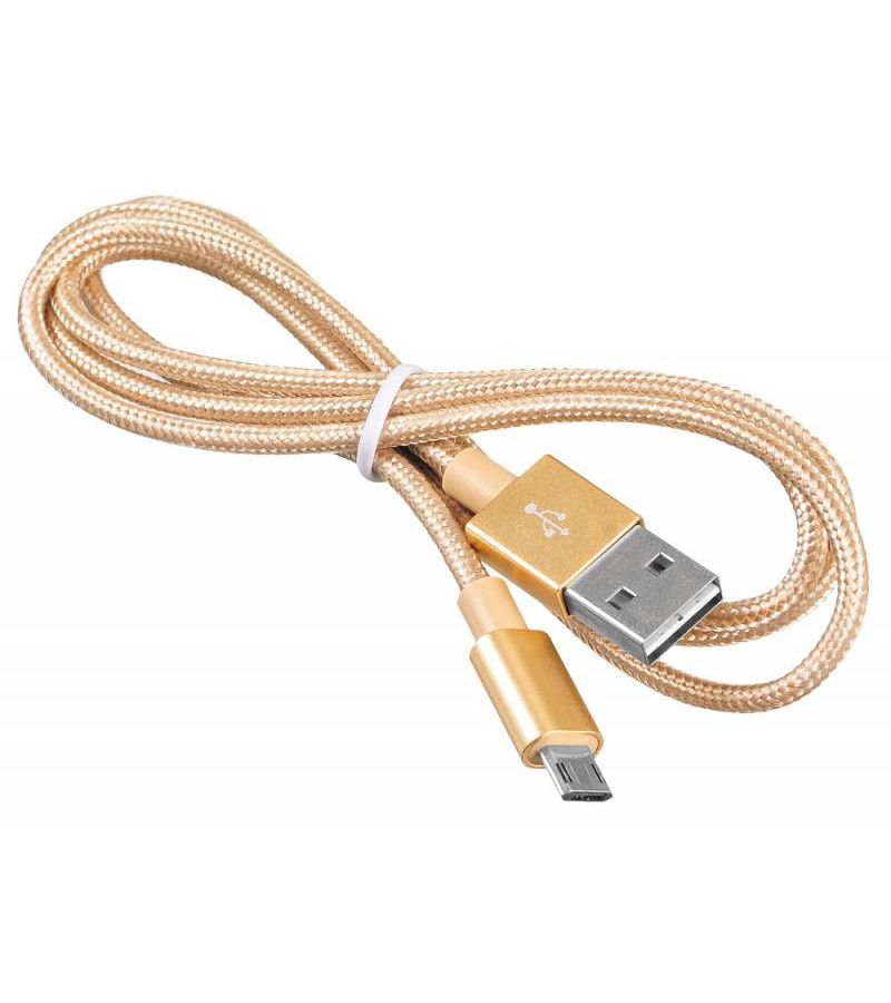 Фото - Кабель Buro Reversible Braided BHP MICROUSB 1M BRAIDED micro USB B (m) USB A(m) 1м золотистый buro bhp ret typec18 usb a m usb type c m 1 8м