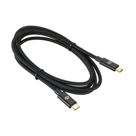 Кабель Digma Power Delivery 100W USB Type-C (m) USB Type-C (m) 1.5м черный - фото 2