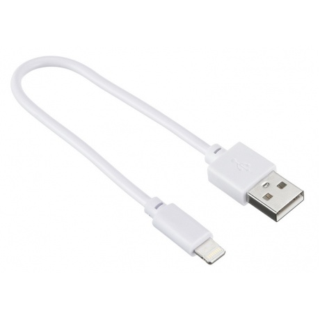 Кабель Digma USB A (m) Lightning (m) 0.15м белый - фото 2