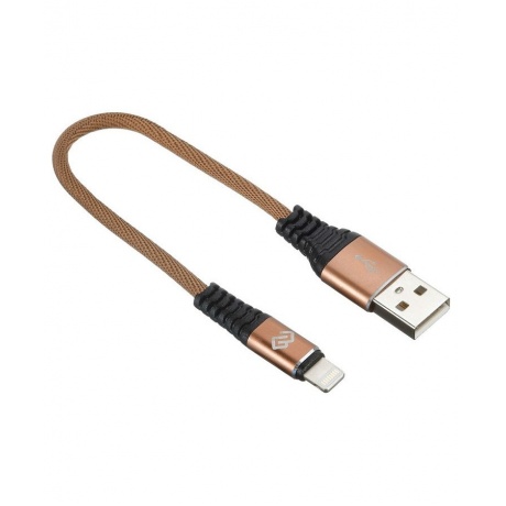 Кабель Digma USB A (m) Lightning (m) 0.15м коричневый - фото 2