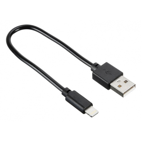 Кабель Digma USB A (m) Lightning (m) 0.15м черный - фото 2