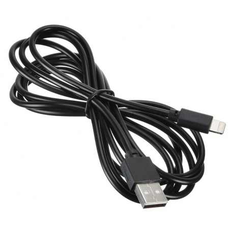 Кабель Digma USB A (m) Lightning (m) 2м черный - фото 2