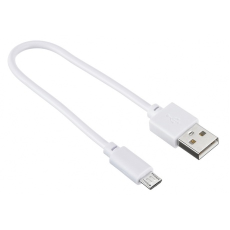Кабель Digma USB A (m) micro USB B (m) 0.15м белый - фото 2