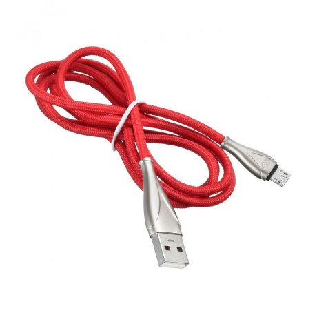 Кабель Digma USB A (m) micro USB B (m) 1.2м красный - фото 2