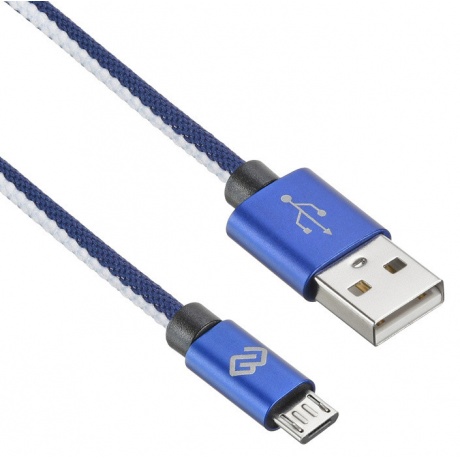 Кабель Digma USB A (m) micro USB B (m) 2м синий - фото 1