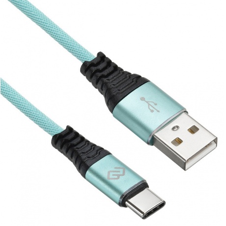Кабель Digma USB A (m) USB Type-C (m) 1.2м зеленый - фото 1