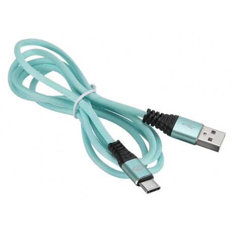 Кабель Digma USB A (m) USB Type-C (m) 1.2м зеленый - фото 2