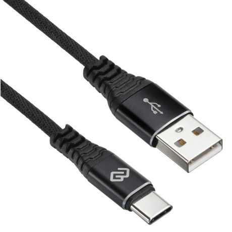 Кабель Digma USB A (m) USB Type-C (m) 1.2м черный - фото 1