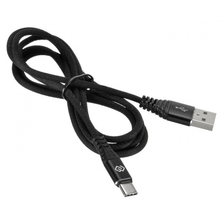Кабель Digma USB A (m) USB Type-C (m) 1.2м черный - фото 2